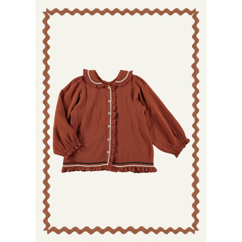 Blouse ZIG-ZAG - Terracotta