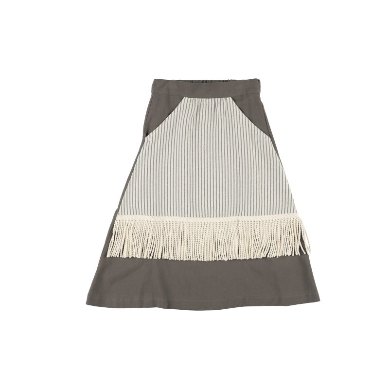 Skirt APRON - Medium Grey Stripe