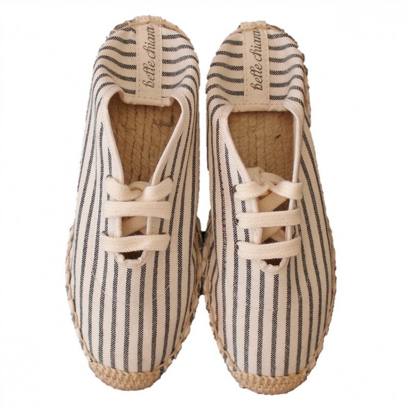 ESPADRILLE Laces- Gray Stripe