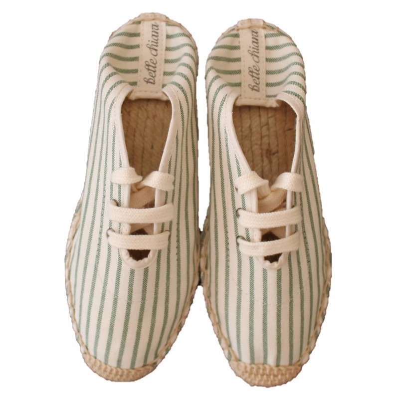 ESPADRILLE Laces- Green Stripe