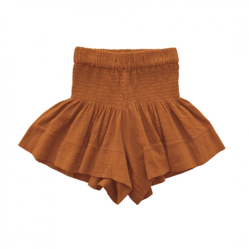 SH01- Short FALDA SMOCK - Naranja