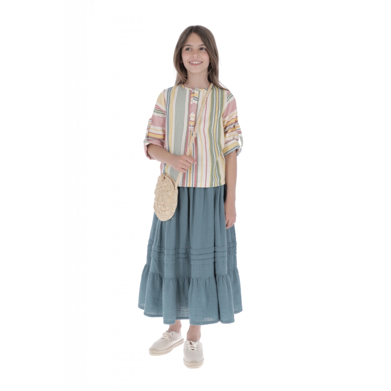 BL06- Blouse UNISEX KURTA - Stripes